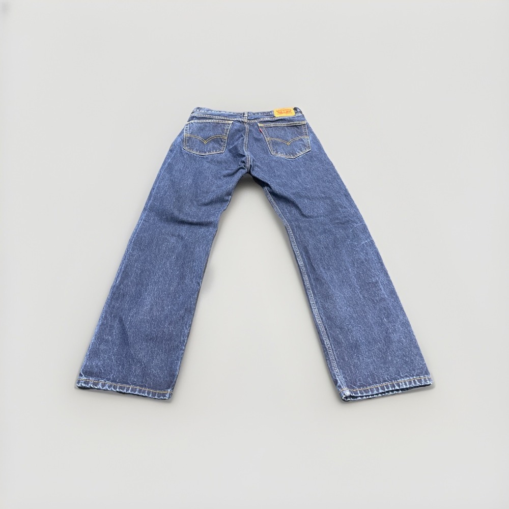 Levis 505 Jeans Mens 36x32 Blue Medium Wash Regular Fit Straight Leg Zip Fly
